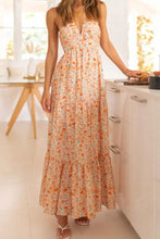 Tiered Halter Neck Printed Cami Dress Woman Maxi Dress