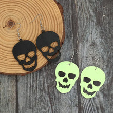 2 Piece PU Leather Skull Dangle Earrings Earrings