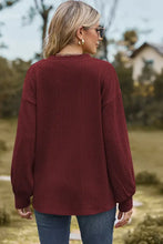 Textured V-Neck Dropped Shoulder T-Shirt Woman T Shirts