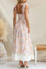 Printed Tie Shoulder Midi Cami Dress Casual Dresses