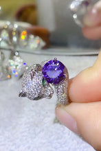 2 Carat Moissanite Adjustable Animal Bypass Ring Rings