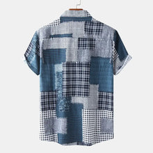 Men's Plus Size Plaid Short Sleeve Button-Up Shirt Mens Tops