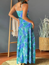 Tropical Print V-Neck Maxi Dress Woman Maxi Dress