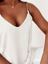 Chain Strap V-Neck Tank Top Tanks & Camis