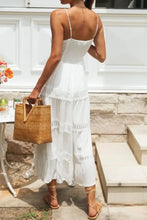 Lace Detail Smocked Midi Cami Dress Casual Dresses