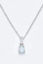 Opal Pendant 925 Sterling Silver Chain-Link Necklace Necklaces