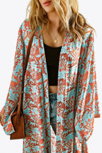 Printed Open Front Duster Cardigan Woman Outerwear