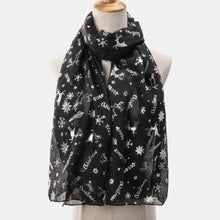 Christmas Element Polyester Scarf Black One Size Scarves