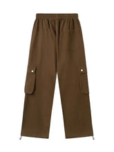 Men's Casual Cargo Drawstring Pants with Multi-Pockets Woman Sweatpants