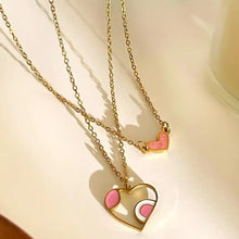 2-Piece Stainless Steel Heart Pendant Necklace Necklaces