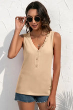 Ivy Lane Buttoned Deep V Tank Tanks & Camis