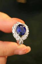5 Carat Lab-Grown Sapphire Platinum-Plated Ring Rings