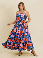 Plus Size Printed Square Neck Cami Dress Casual Dresses