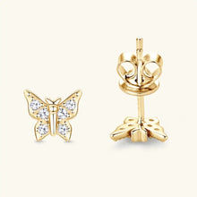 Moissanite 925 Sterling Silver Butterfly Stud Earrings Earrings