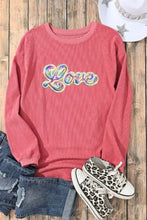 Valentine's Day LOVE Round Neck Long Sleeve Sweatshirt Woman Sweatshirts