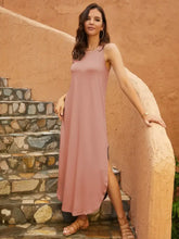 Side Slit Sleeveless Midi Dress Casual Dresses