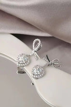 2 Carat Moissanite 925 Sterling Silver Heart Earrings Silver One Size Earrings