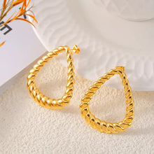 18K Gold-Plated Twisted Earrings Earrings