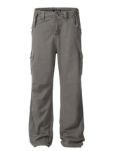 Men's Straight Leg Cargo Pants Gray Woman Sweatpants
