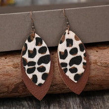 Leaf Shape Leather Dangle Earrings Earrings