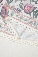 Multicolour Floral Tie Neck Sleeveless Mini Dress Woman Casual Dress