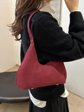 Solid Color Shoulder Bag Deep Red One Size Shoulder Bags