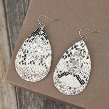 PU Leather Sequin Teardrop Earrings Earrings