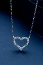 Adored Moissanite Platinum-Plated Heart Necklace Necklaces