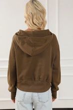 Half-Zip Long Sleeve Hoodie Woman Sweatshirts