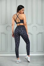 Leopard Cutout Sports Bra and Leggings Set Woman Activewear