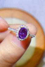 925 Sterling Silver 1 Carat Purple Moissanite Ring Rings
