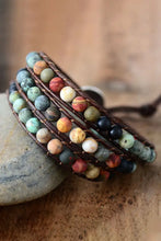 Handmade Triple Layer Beaded Agate Bracelet Necklaces