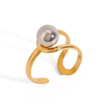 Stainless Steel Two-Tone Ring Fashion Jewelry