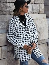 Houndstooth Button Down Jacket Woman Outerwear