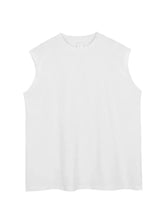 Men's Solid Color Round Neck Tank White Mens Tops
