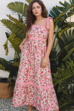 Floral Lace Tied Strap Square Neck Dress with Pockets Woman Casual Dress