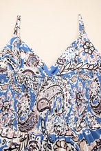 Paisley Print Twist Detail Smocked Back Spaghetti Straps Dress Woman Casual Dress