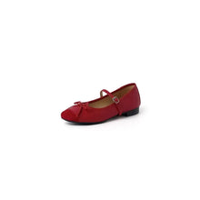 Round Toe Flats Slip-Ons Red Woman Loafers