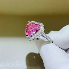 5 Carat Moissanite 925 Sterling Silver Heart Ring Fine Jewelry