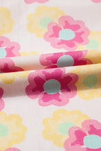 Floral Square Neck Puff Sleeve Pleated Flared Midi Dress Woman Casual Dress