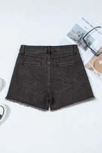 Raw Hem High Waist Denim Shorts Denim Shorts