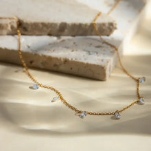 Stainless Steel Rhinestone Pendant Necklace Fashion Jewelry