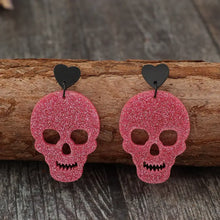 Acrylic Skeleton & Heart Earrings Earrings