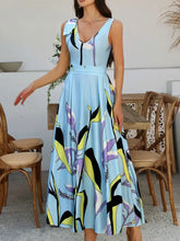 Devine Printed Sleeveless Maxi Dress Woman Maxi Dress