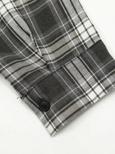 Men's Plaid Sleeve Patchwork Letter Zip-Up Hoodie Mens Tops
