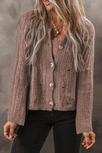 Button Up Long Sleeve Cardigan Woman Outerwear