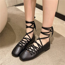 Square Toe Block Heels Slip-Ons Black Woman Loafers