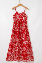 Floral Printed Spaghetti Strap Empire Waist Maxi Dress Woman Maxi Dress