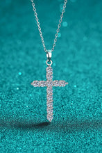 Adored 925 Sterling Silver Cross Moissanite Necklace Necklaces