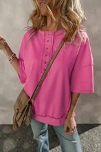 Half Snap Dropped Shoulder Sweatshirt Woman Sweatshirts